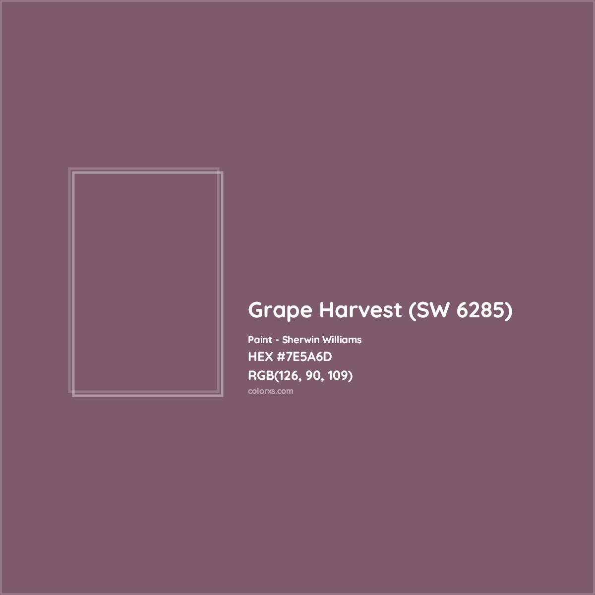 HEX #7E5A6D Grape Harvest (SW 6285) Paint Sherwin Williams - Color Code