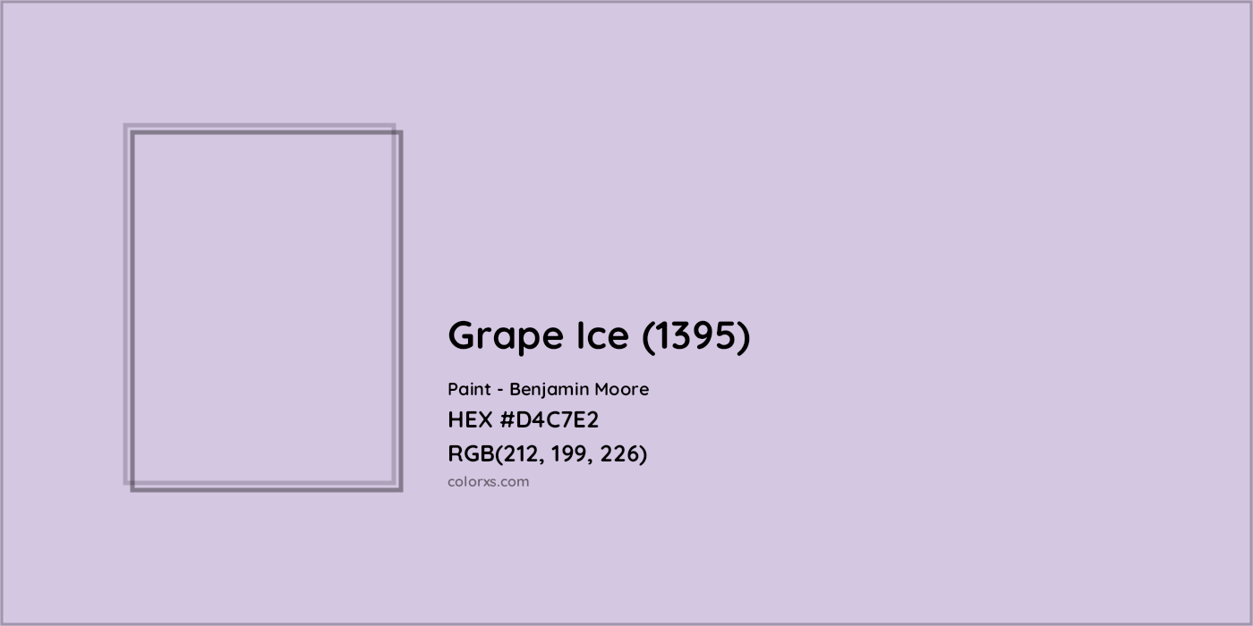 HEX #D4C7E2 Grape Ice (1395) Paint Benjamin Moore - Color Code