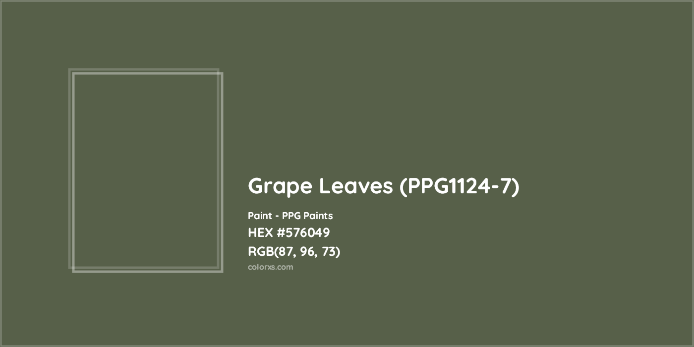 HEX #576049 Grape Leaves (PPG1124-7) Paint PPG Paints - Color Code