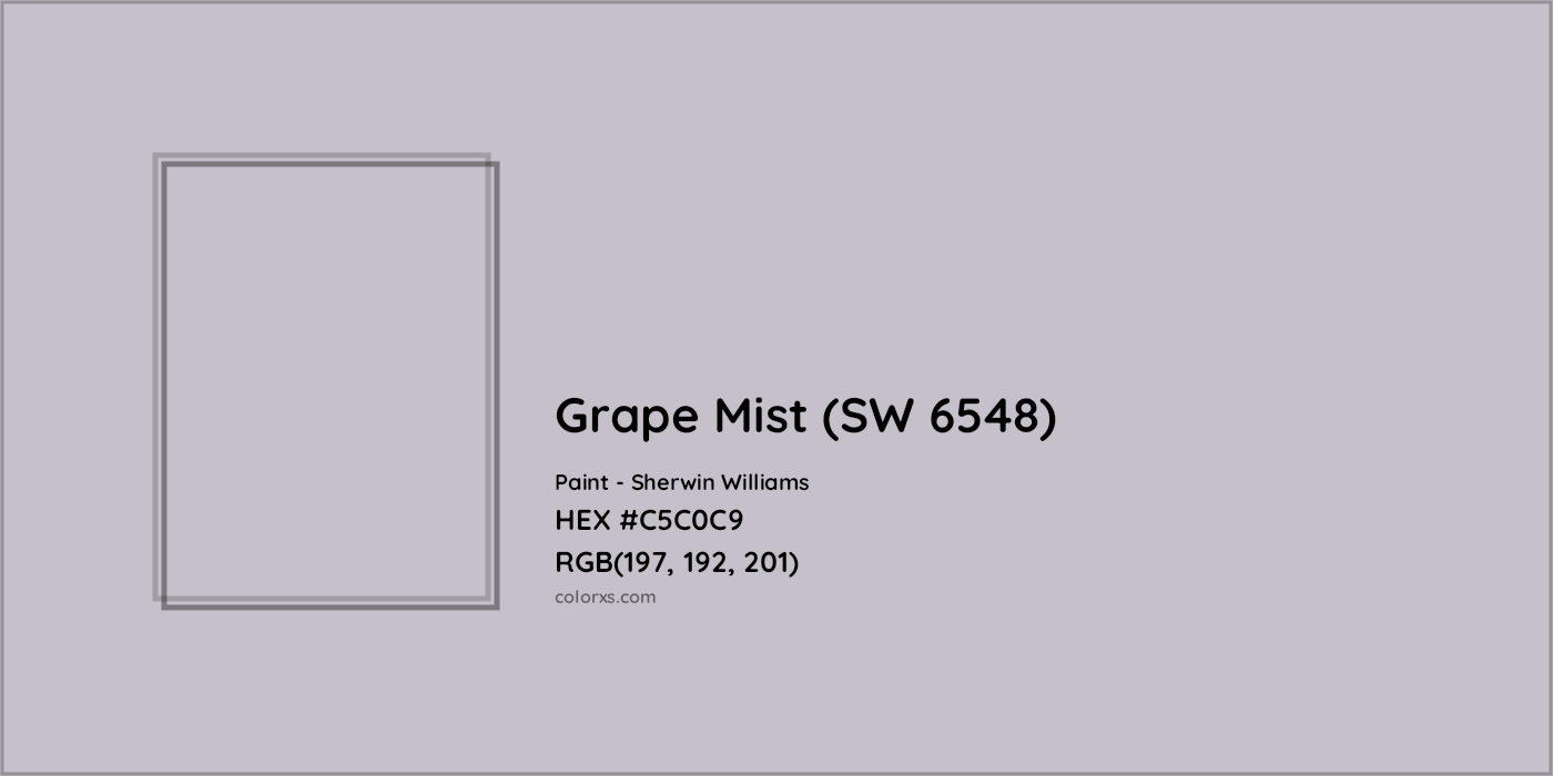 HEX #C5C0C9 Grape Mist (SW 6548) Paint Sherwin Williams - Color Code
