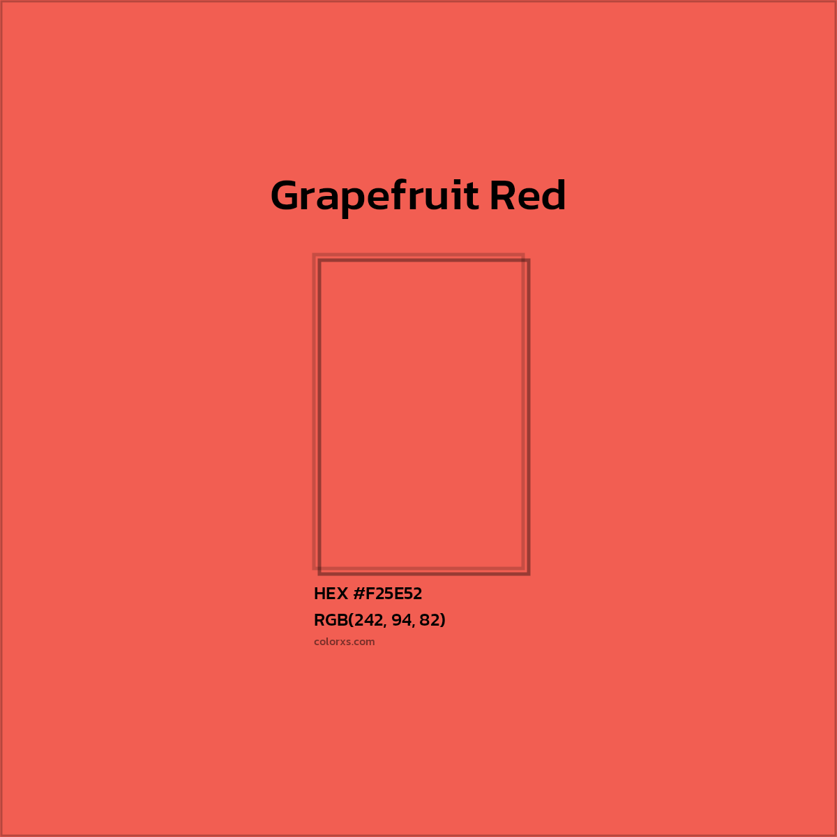 HEX #F25E52 Grapefruit Red Color - Color Code