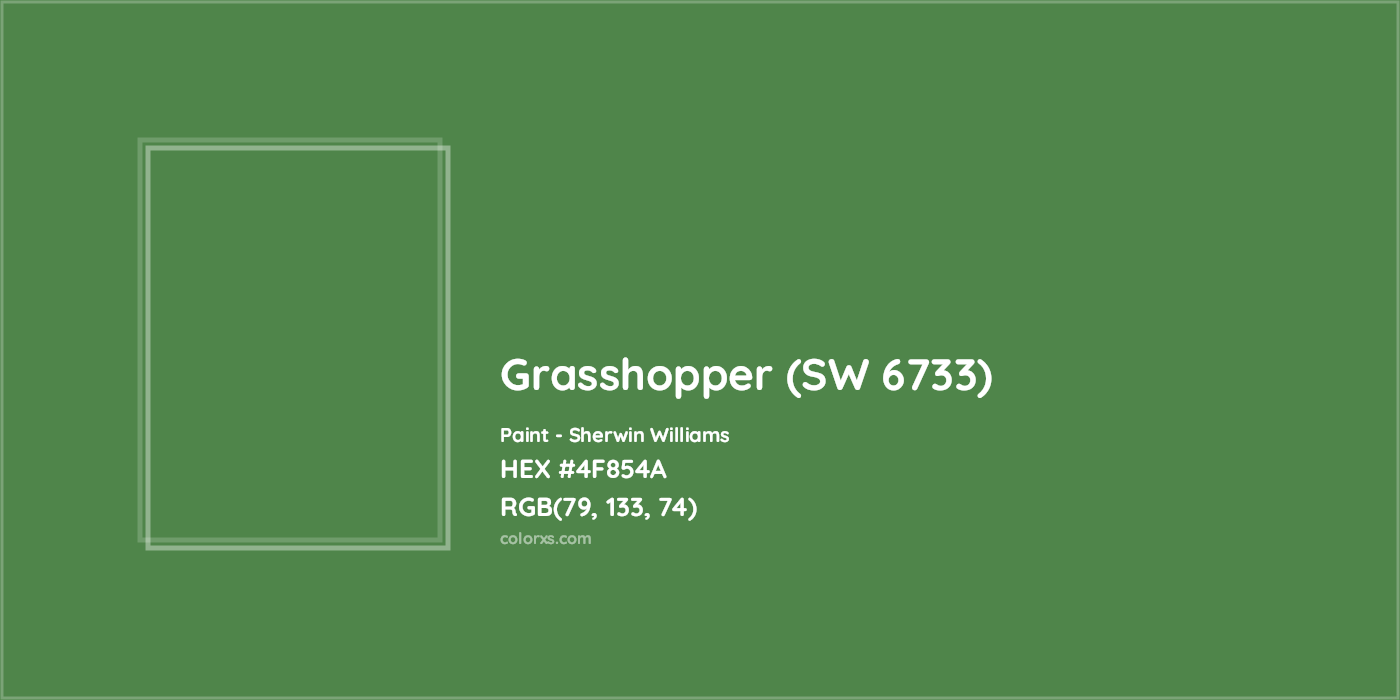 HEX #4F854A Grasshopper (SW 6733) Paint Sherwin Williams - Color Code