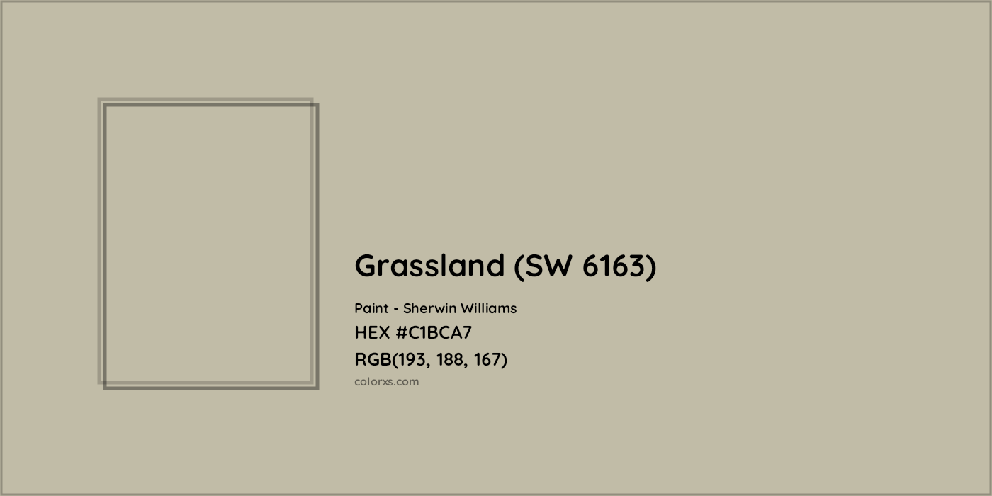 HEX #C1BCA7 Grassland (SW 6163) Paint Sherwin Williams - Color Code