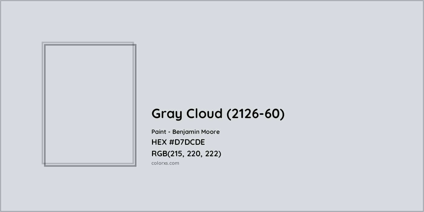 HEX #D7DCDE Gray Cloud (2126-60) Paint Benjamin Moore - Color Code