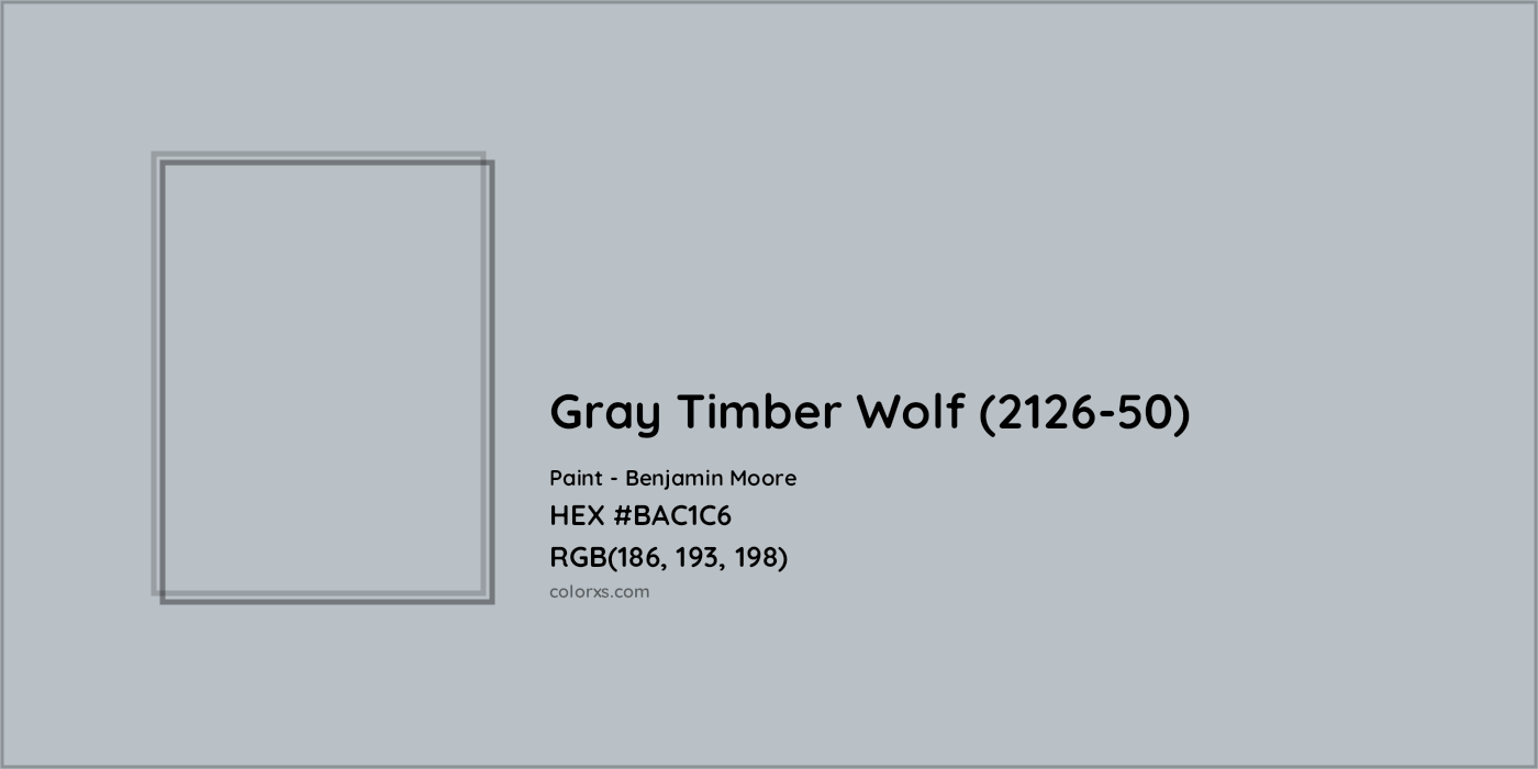 HEX #BAC1C6 Gray Timber Wolf (2126-50) Paint Benjamin Moore - Color Code