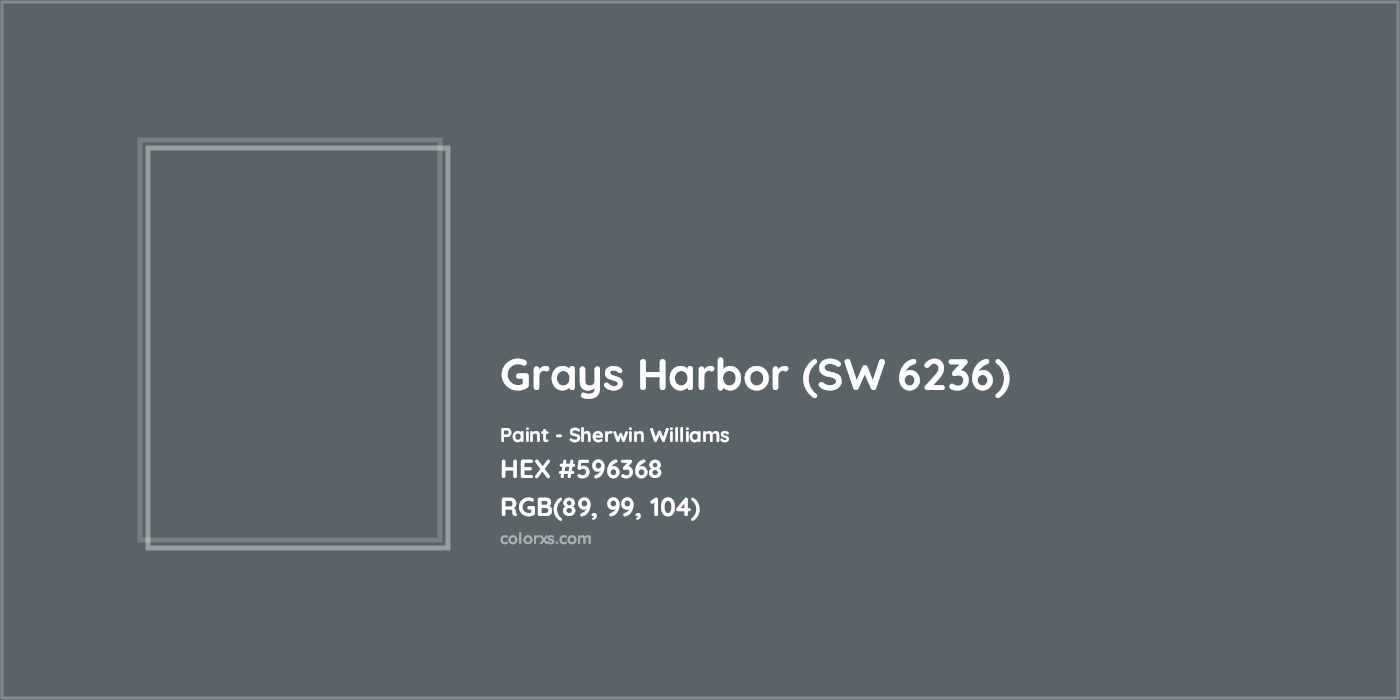 HEX #596368 Grays Harbor (SW 6236) Paint Sherwin Williams - Color Code
