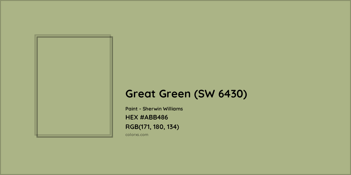 HEX #ABB486 Great Green (SW 6430) Paint Sherwin Williams - Color Code