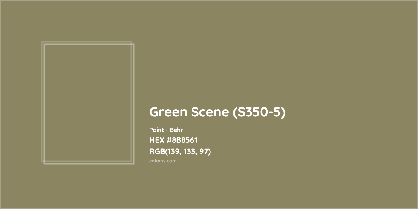 HEX #8B8561 Green Scene (S350-5) Paint Behr - Color Code