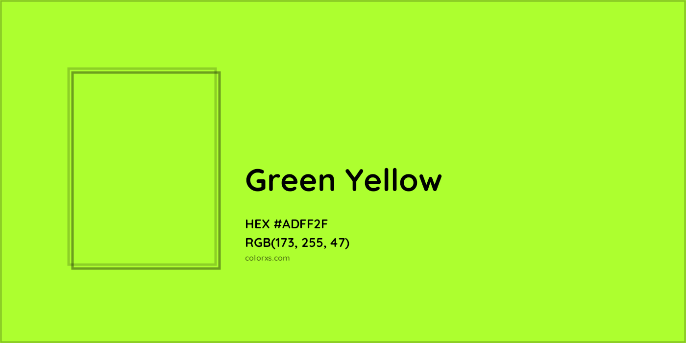HEX #ADFF2F Green Yellow Color - Color Code