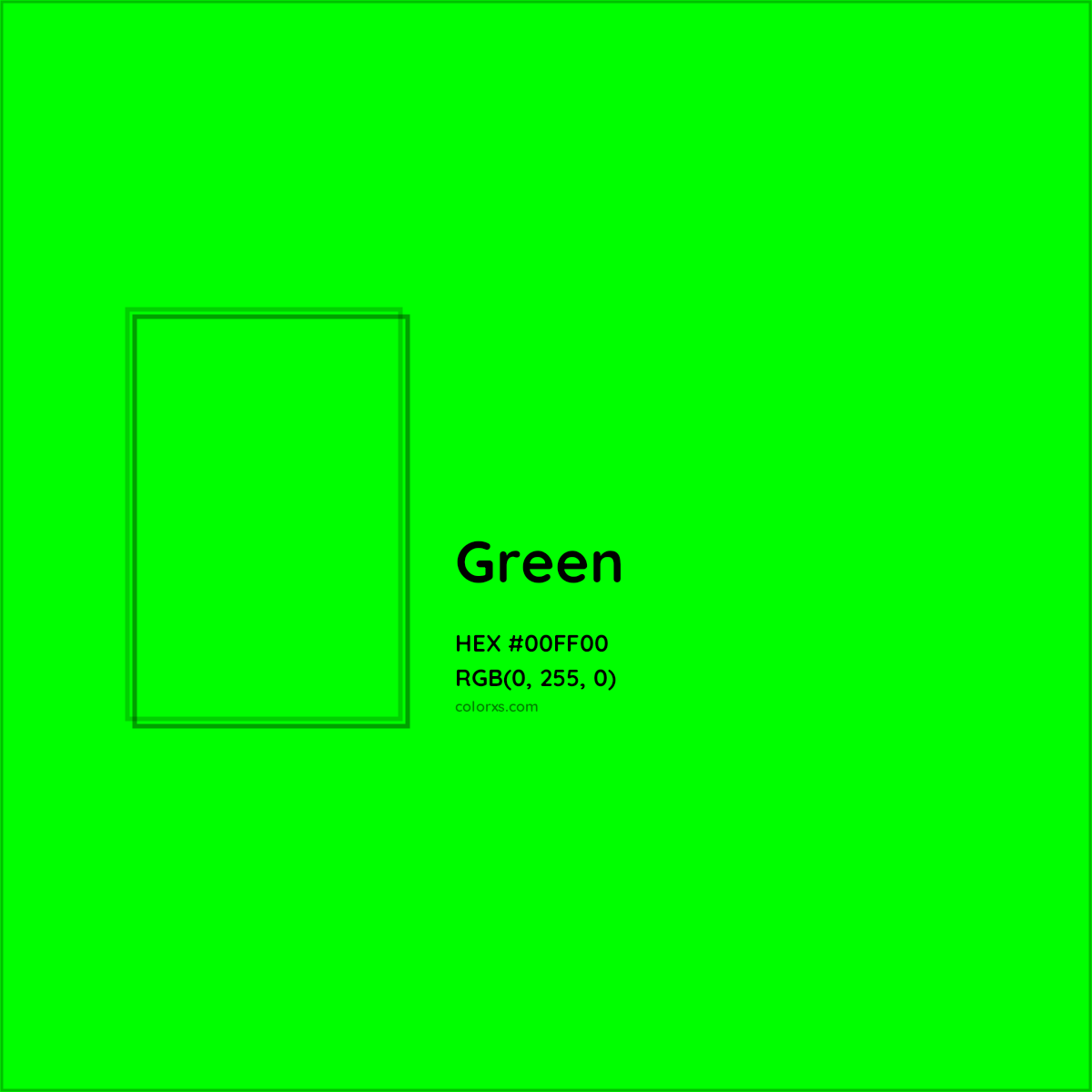 HEX #00FF00 Green - Color Code