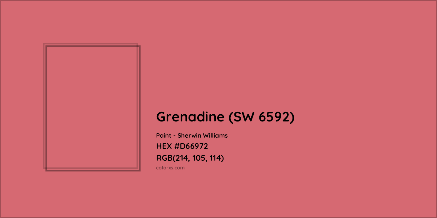 HEX #D66972 Grenadine (SW 6592) Paint Sherwin Williams - Color Code