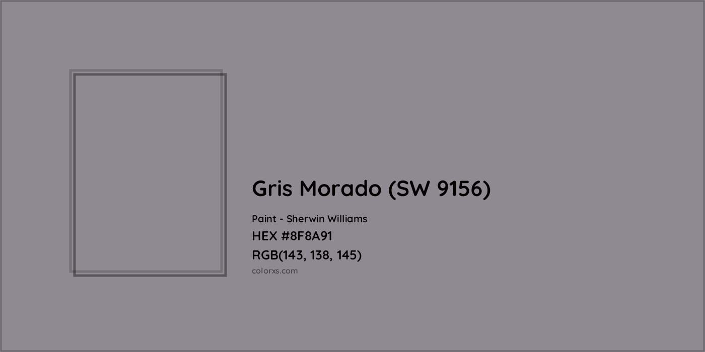 HEX #8F8A91 Gris Morado (SW 9156) Paint Sherwin Williams - Color Code