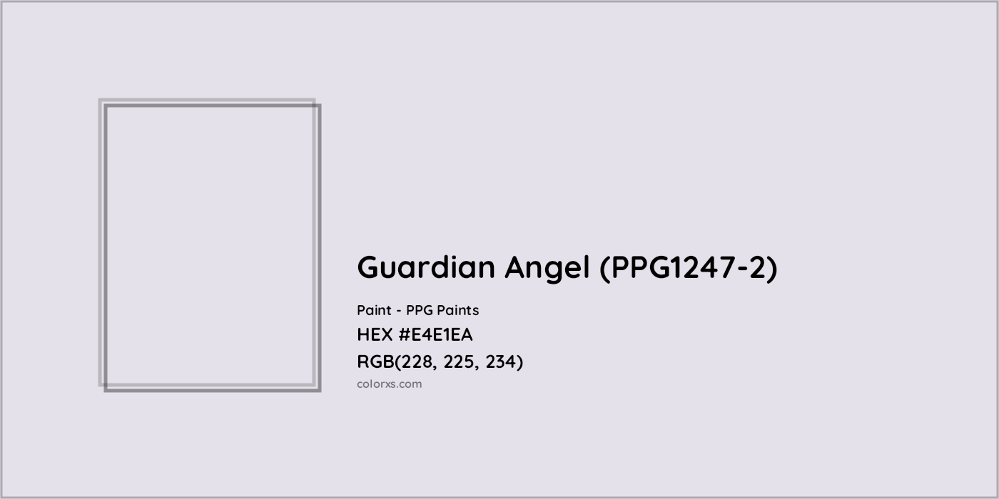 HEX #E4E1EA Guardian Angel (PPG1247-2) Paint PPG Paints - Color Code