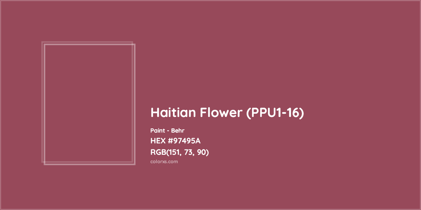 HEX #97495A Haitian Flower (PPU1-16) Paint Behr - Color Code