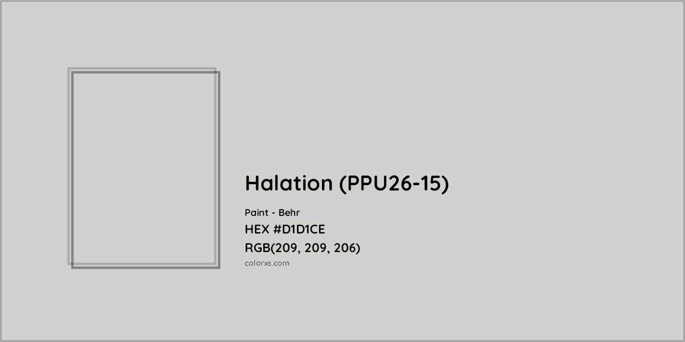 HEX #D1D1CE Halation (PPU26-15) Paint Behr - Color Code