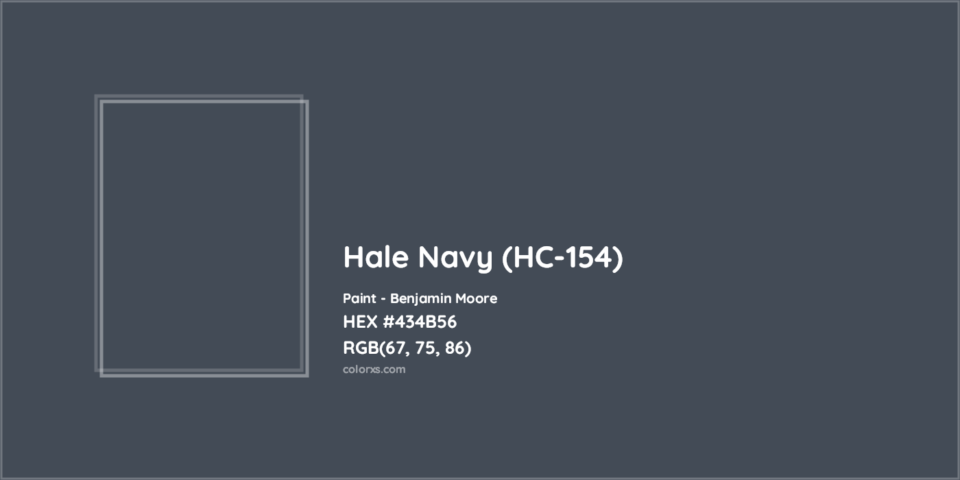 HEX #434B56 Hale Navy (HC-154) Paint Benjamin Moore - Color Code