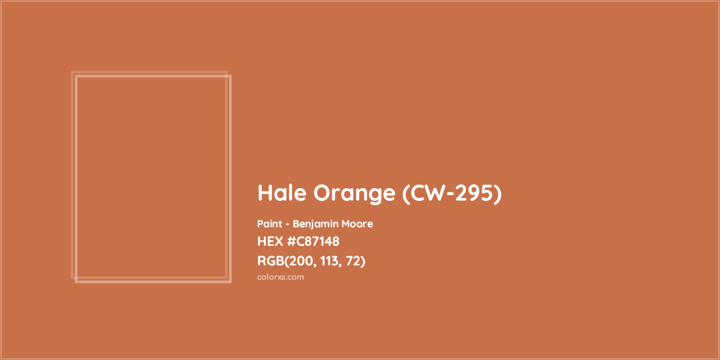 HEX #C87148 Hale Orange (CW-295) Paint Benjamin Moore - Color Code