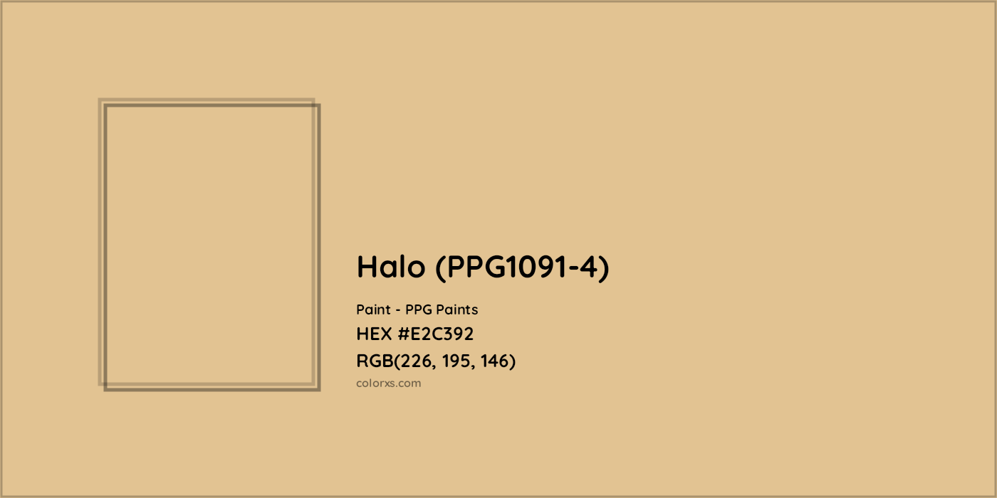 HEX #E2C392 Halo (PPG1091-4) Paint PPG Paints - Color Code