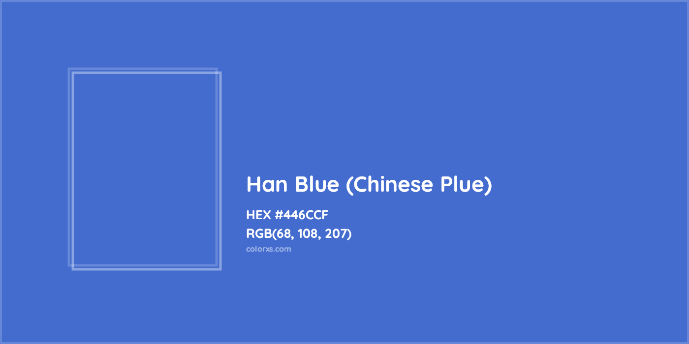 HEX #446CCF Han Blue (Chinese Plue) Color - Color Code