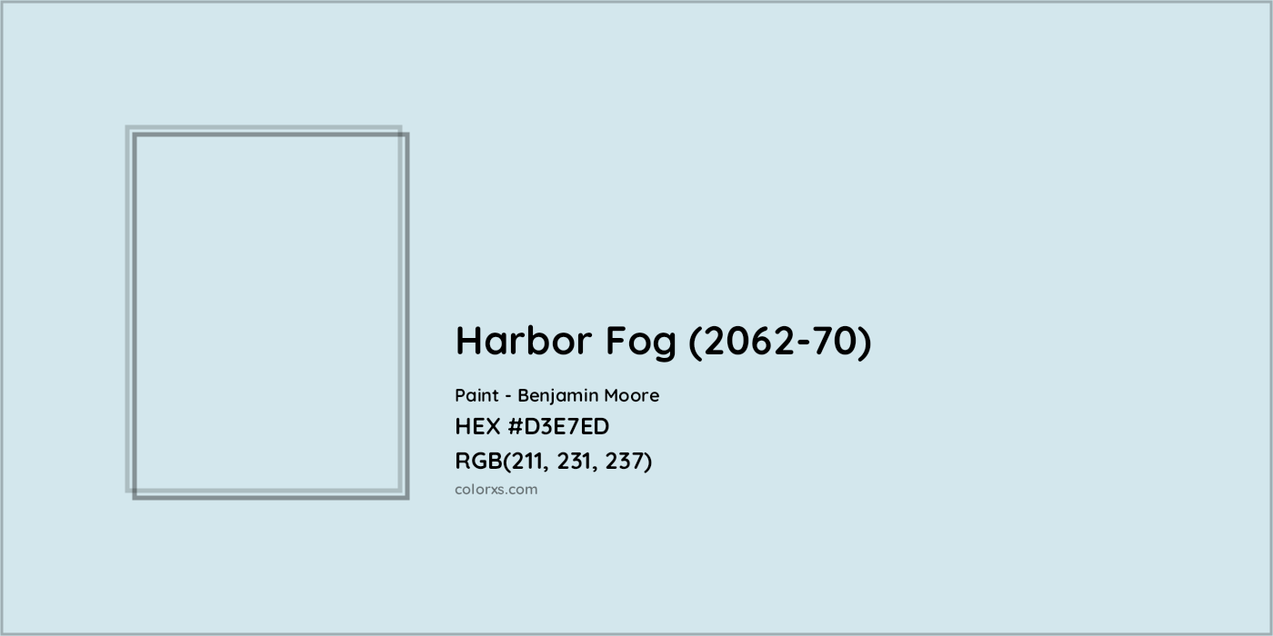 HEX #D3E7ED Harbor Fog (2062-70) Paint Benjamin Moore - Color Code