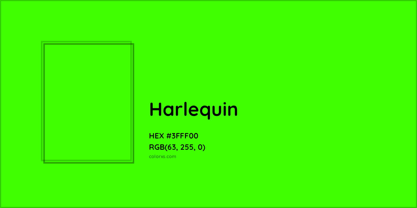 HEX #3FFF00 Harlequin Color - Color Code
