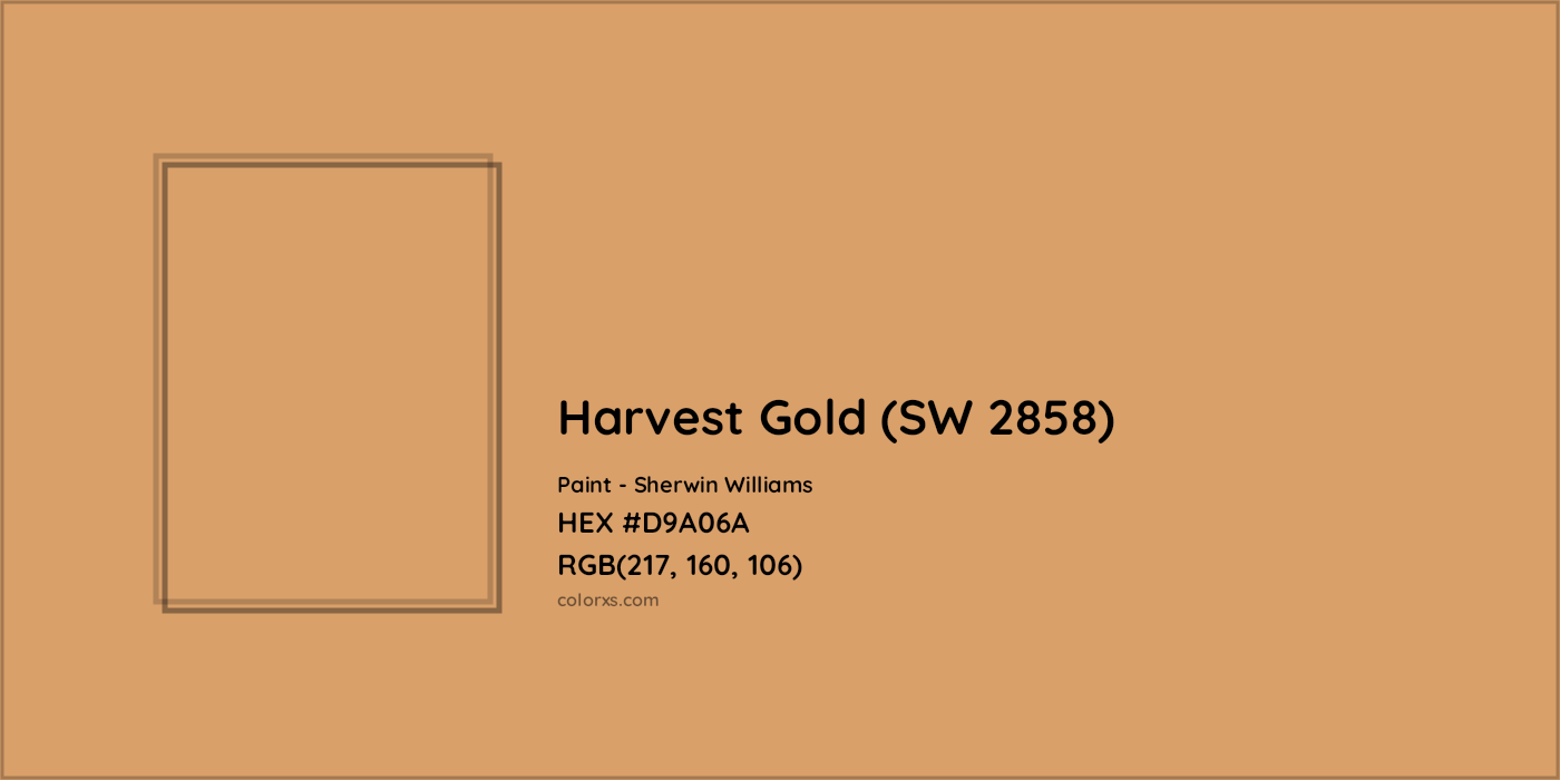HEX #D9A06A Harvest Gold (SW 2858) Paint Sherwin Williams - Color Code