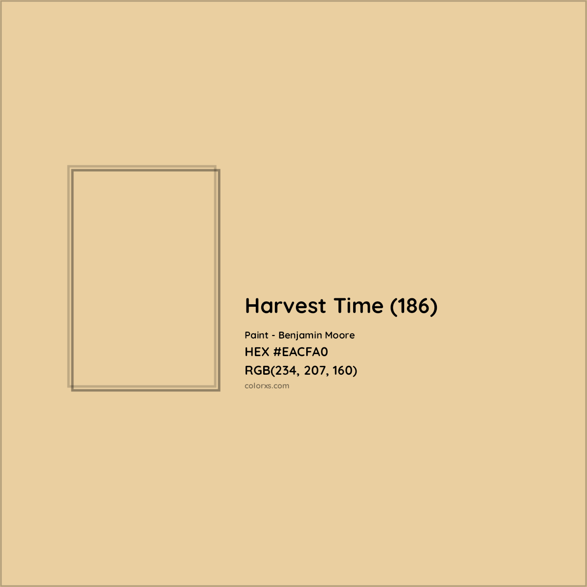 HEX #EACFA0 Harvest Time (186) Paint Benjamin Moore - Color Code