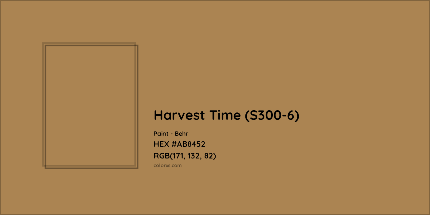 HEX #AB8452 Harvest Time (S300-6) Paint Behr - Color Code