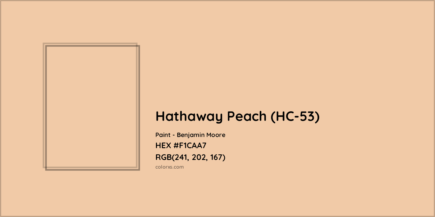 HEX #F1CAA7 Hathaway Peach (HC-53) Paint Benjamin Moore - Color Code
