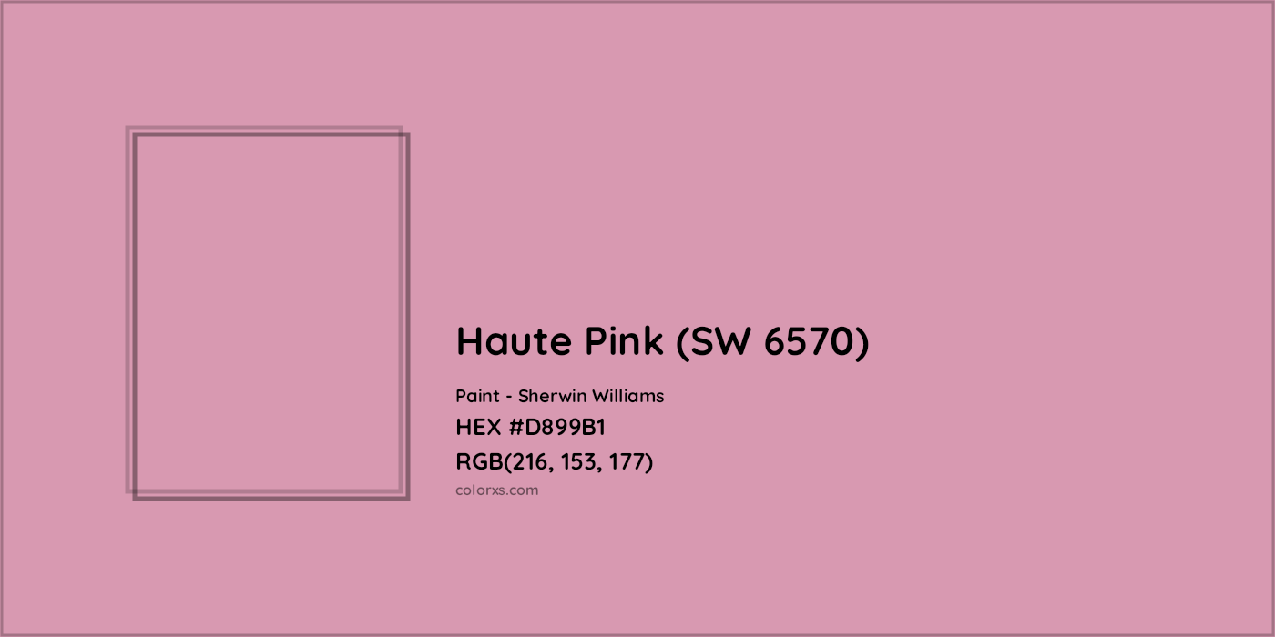 HEX #D899B1 Haute Pink (SW 6570) Paint Sherwin Williams - Color Code