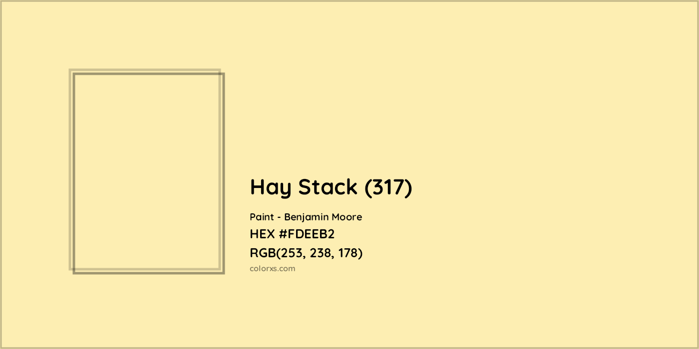 HEX #FDEEB2 Hay Stack (317) Paint Benjamin Moore - Color Code