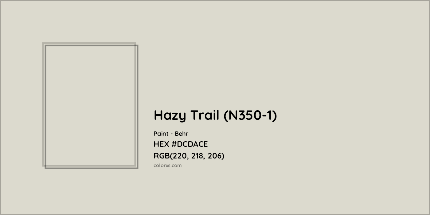 HEX #DCDACE Hazy Trail (N350-1) Paint Behr - Color Code
