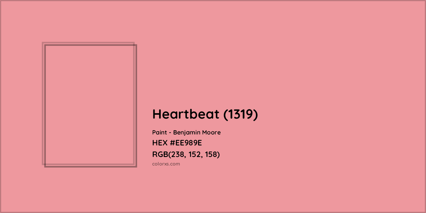 HEX #EE989E Heartbeat (1319) Paint Benjamin Moore - Color Code