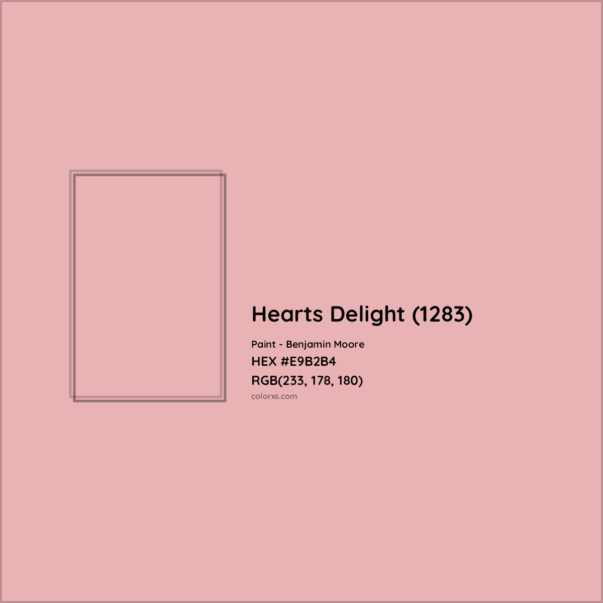 HEX #E9B2B4 Hearts Delight (1283) Paint Benjamin Moore - Color Code