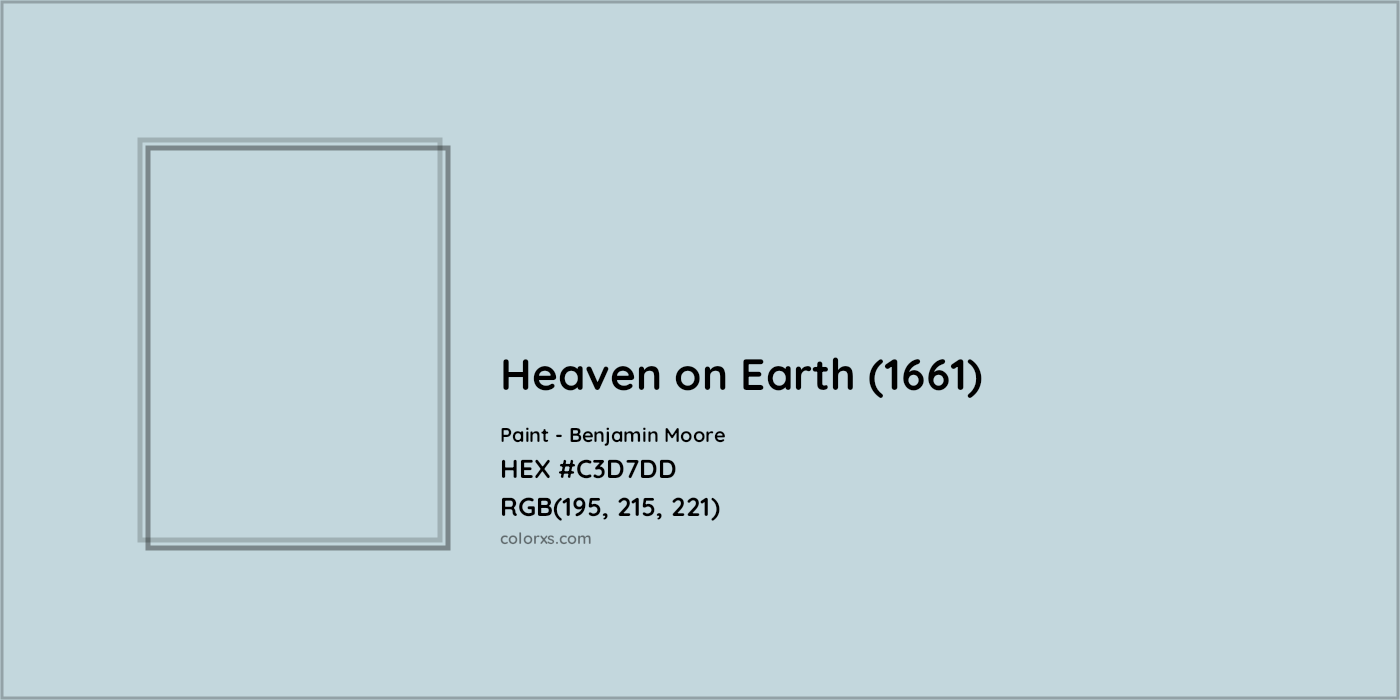 HEX #C3D7DD Heaven on Earth (1661) Paint Benjamin Moore - Color Code