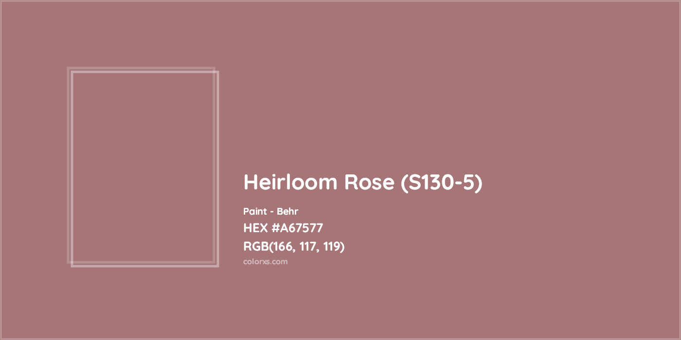Behr Heirloom Rose (S130-5) Paint color codes, similar paints and ...