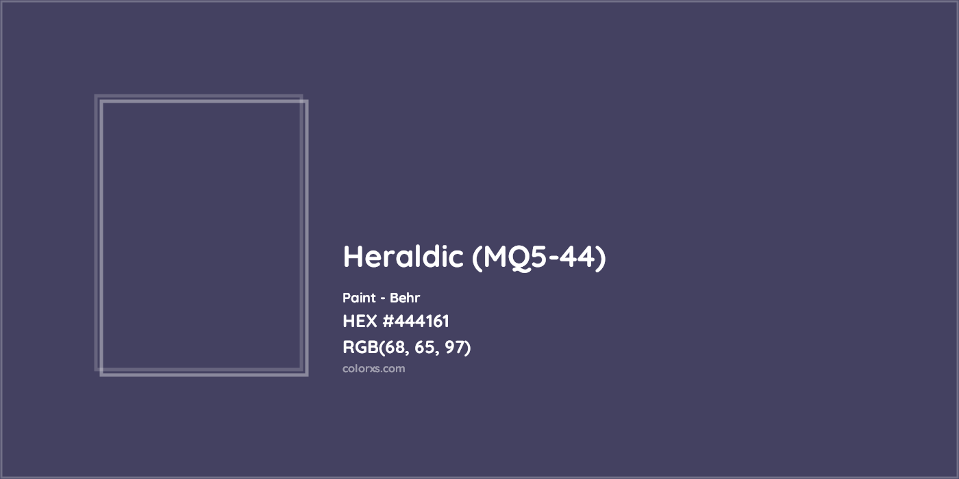 HEX #444161 Heraldic (MQ5-44) Paint Behr - Color Code