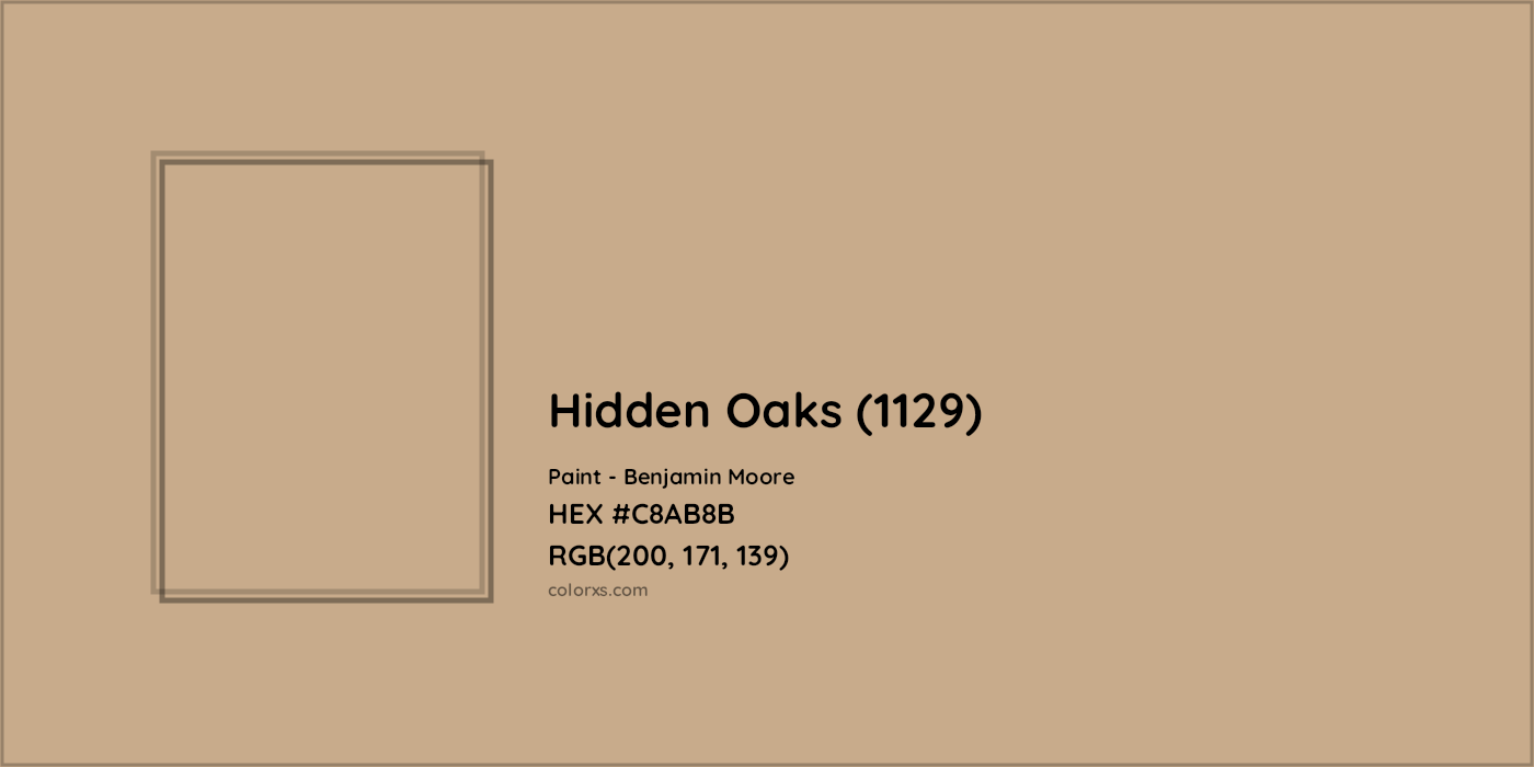 HEX #C8AB8B Hidden Oaks (1129) Paint Benjamin Moore - Color Code