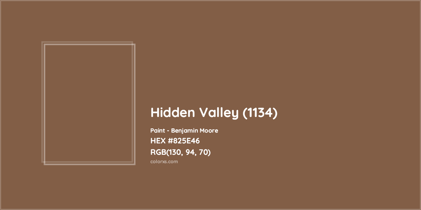 HEX #825E46 Hidden Valley (1134) Paint Benjamin Moore - Color Code