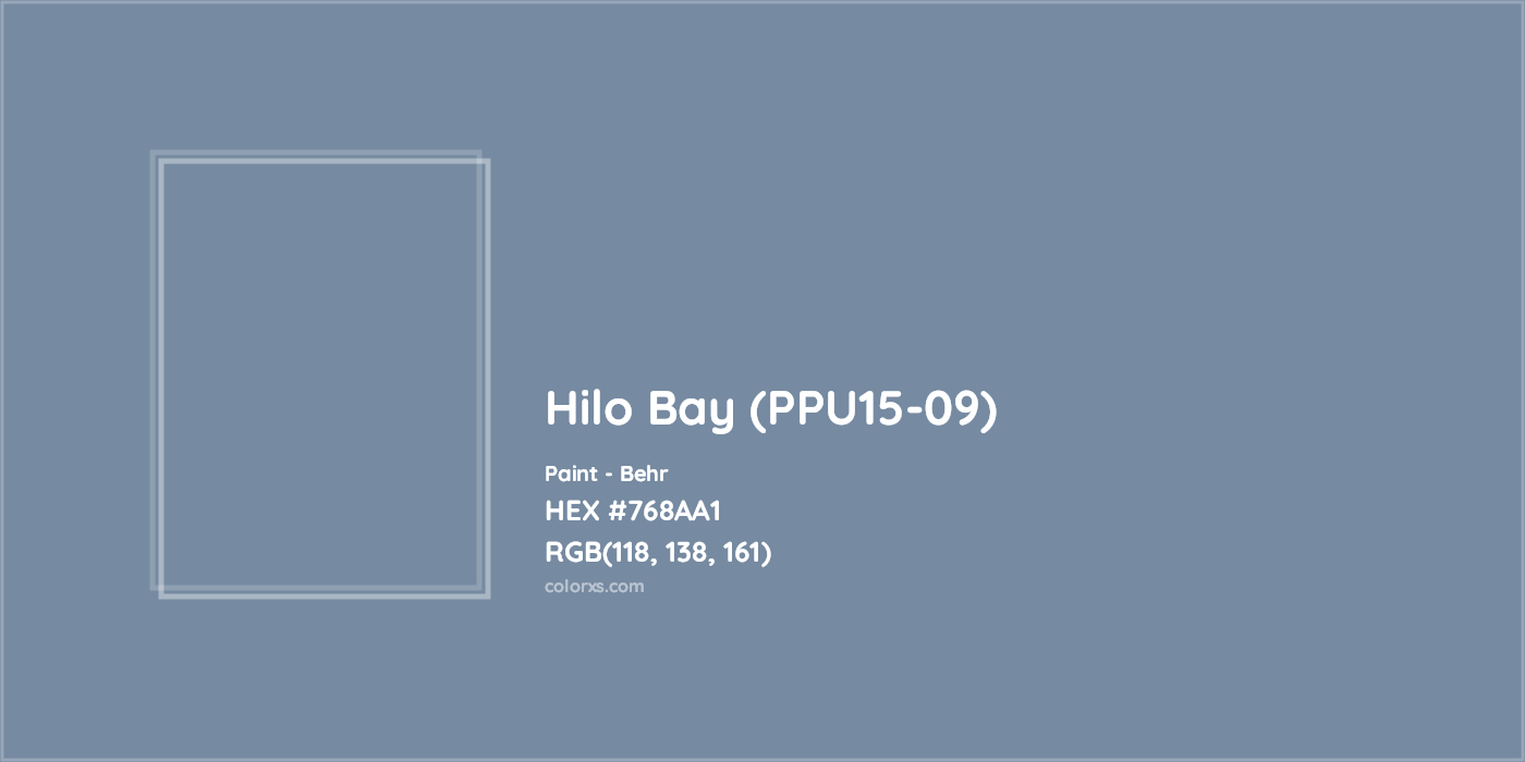 HEX #768AA1 Hilo Bay (PPU15-09) Paint Behr - Color Code