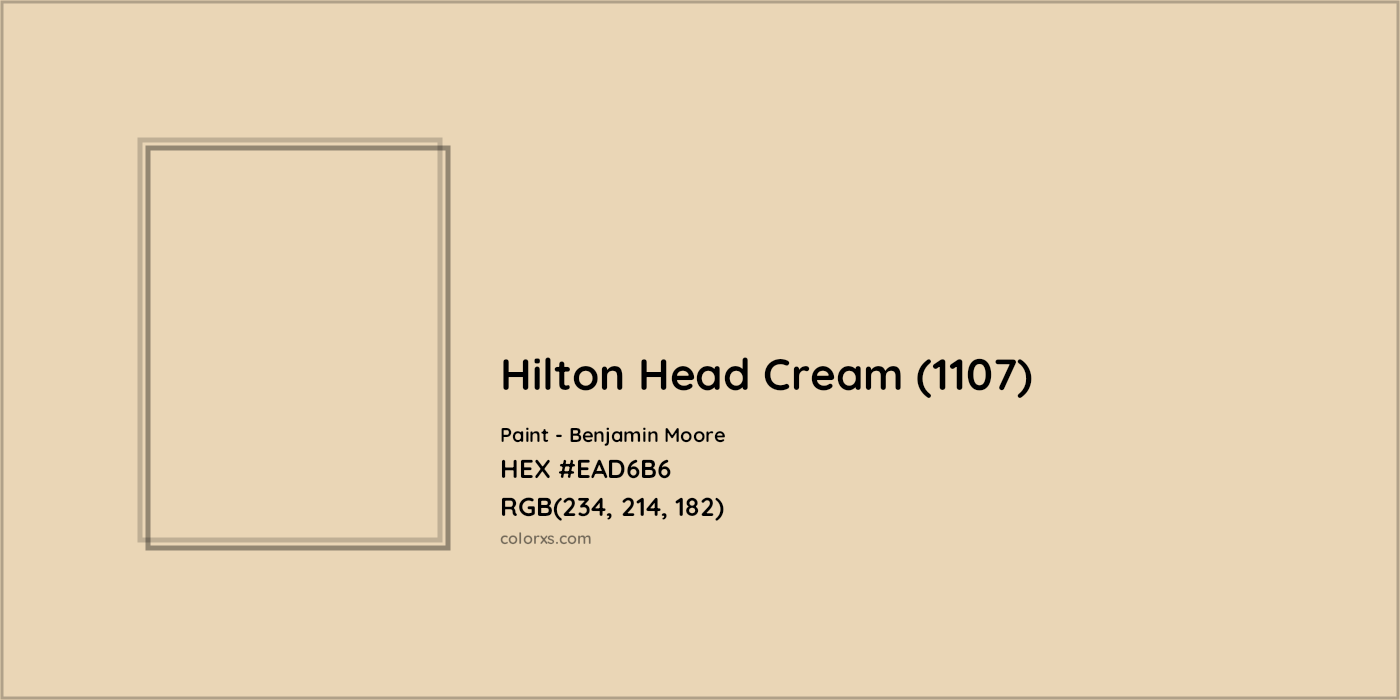 HEX #EAD6B6 Hilton Head Cream (1107) Paint Benjamin Moore - Color Code