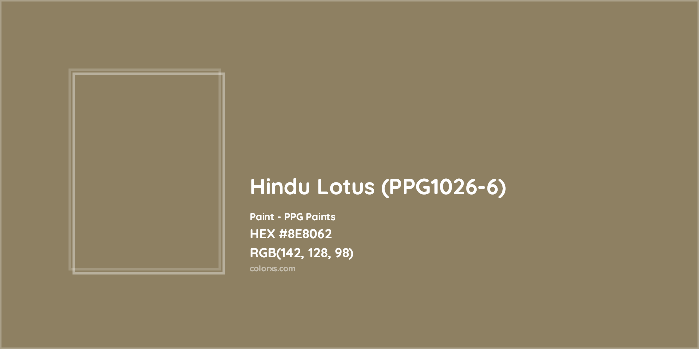 HEX #8E8062 Hindu Lotus (PPG1026-6) Paint PPG Paints - Color Code