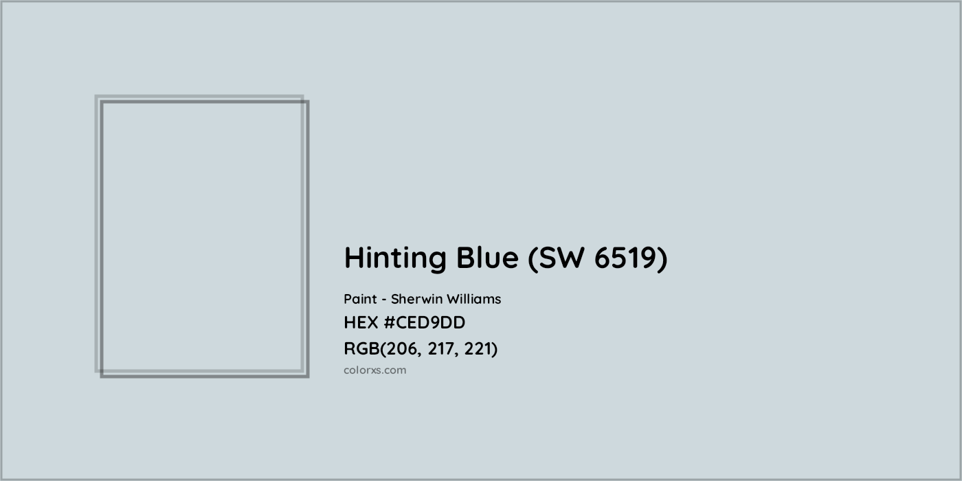 HEX #CED9DD Hinting Blue (SW 6519) Paint Sherwin Williams - Color Code