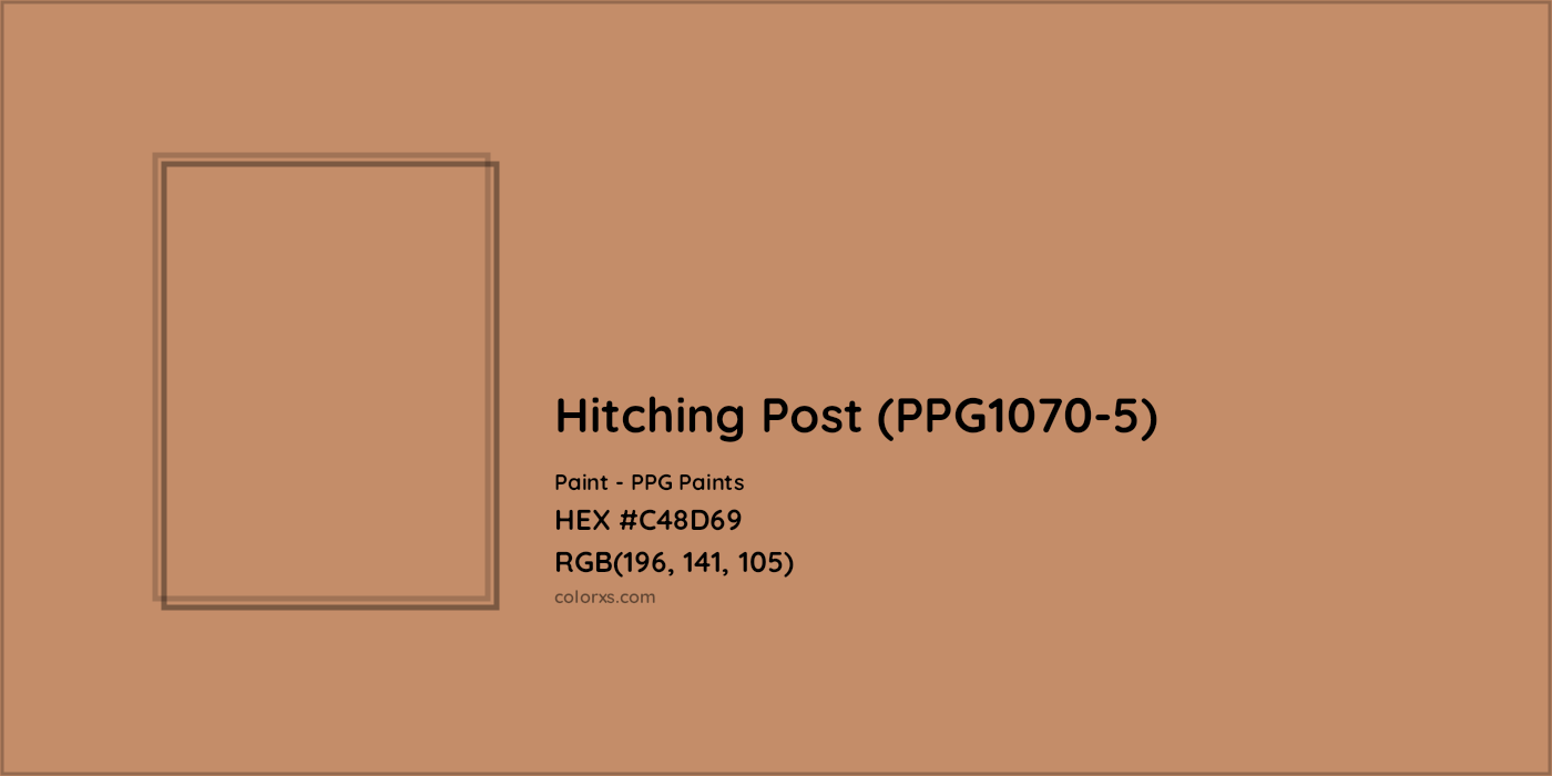 HEX #C48D69 Hitching Post (PPG1070-5) Paint PPG Paints - Color Code