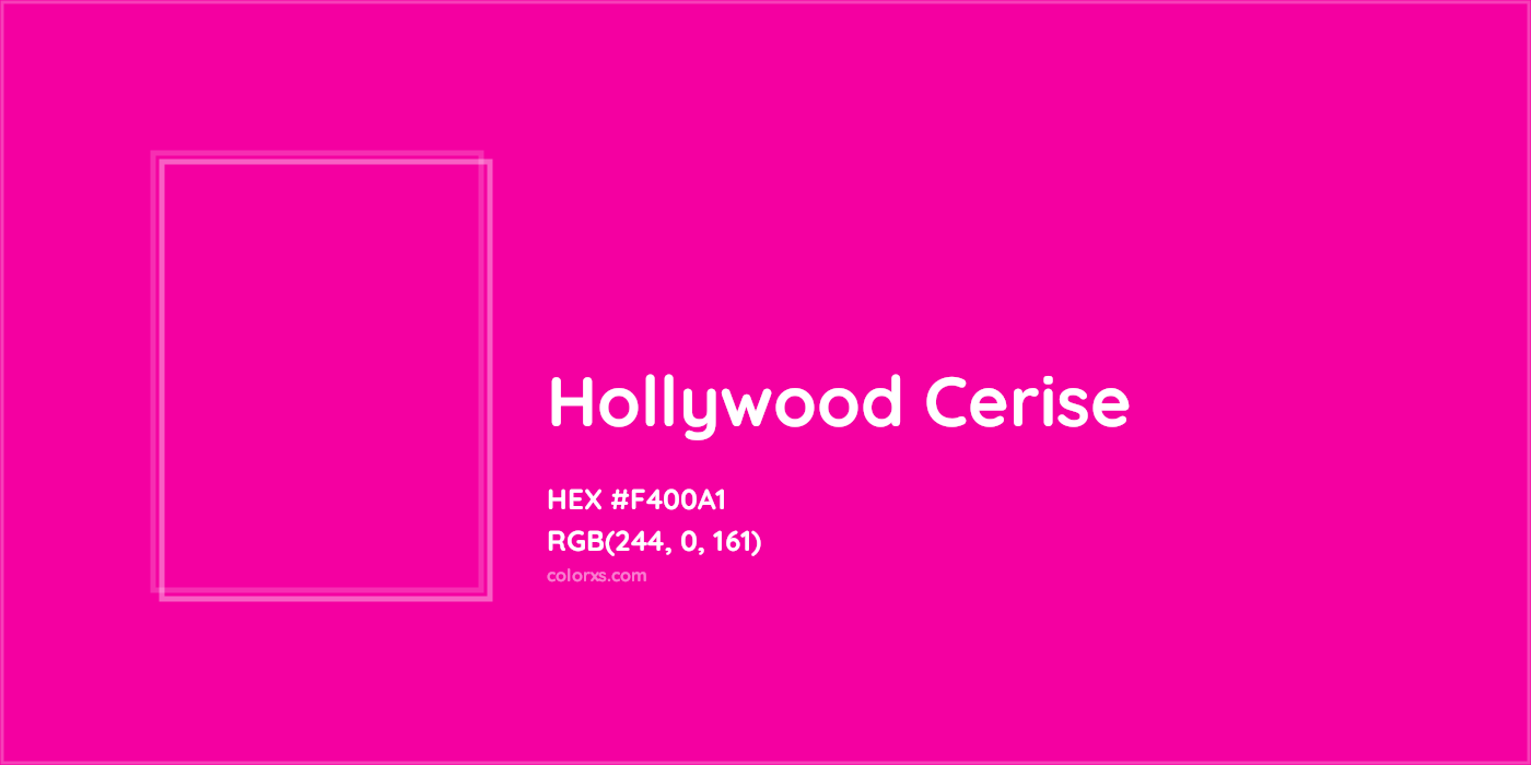 HEX #F400A1 Hollywood Cerise Color - Color Code