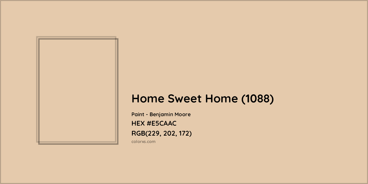HEX #E5CAAC Home Sweet Home (1088) Paint Benjamin Moore - Color Code