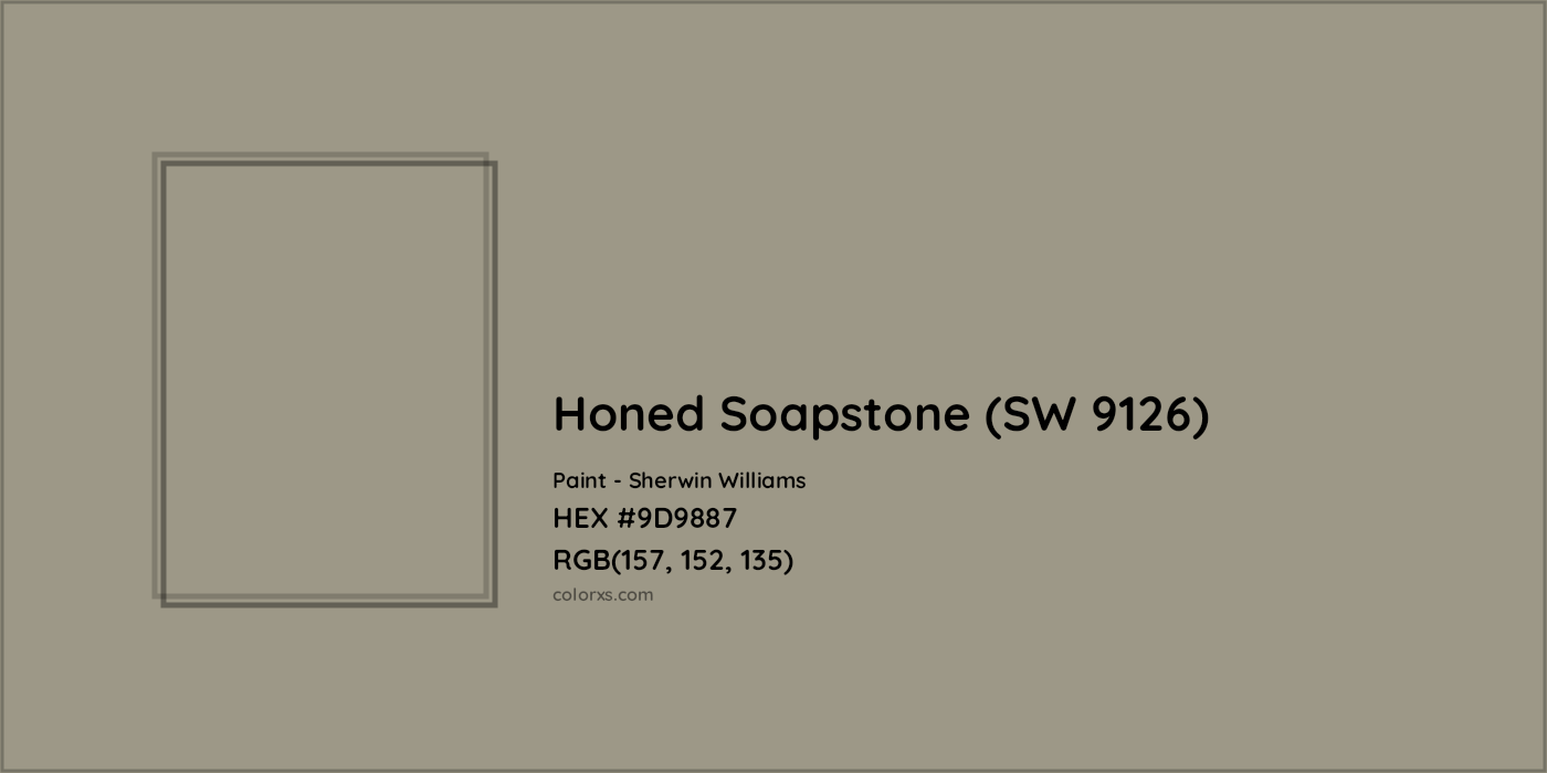 HEX #9D9887 Honed Soapstone (SW 9126) Paint Sherwin Williams - Color Code