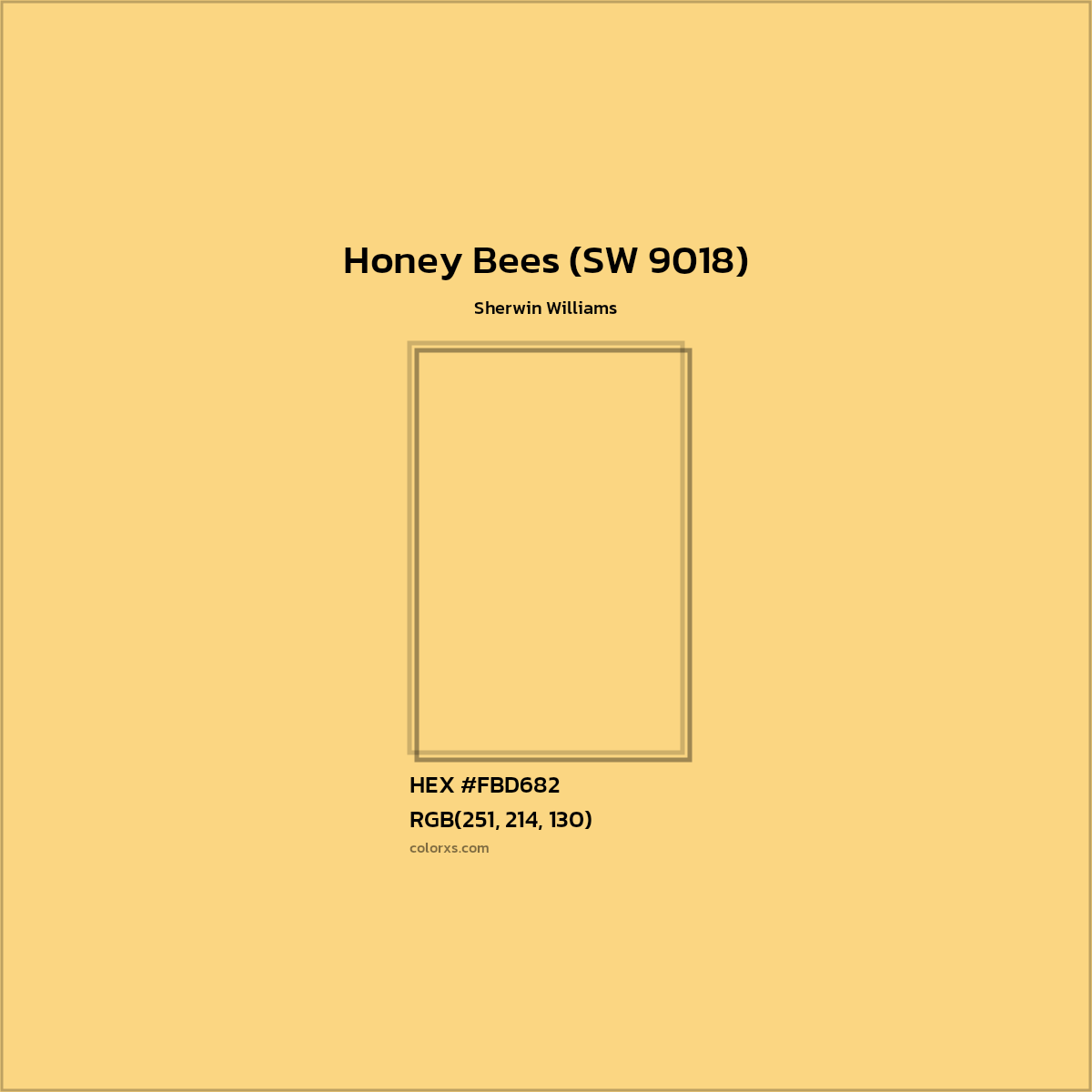 HEX #FBD682 Honey Bees (SW 9018) Paint Sherwin Williams - Color Code