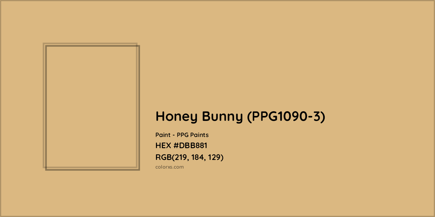 HEX #DBB881 Honey Bunny (PPG1090-3) Paint PPG Paints - Color Code