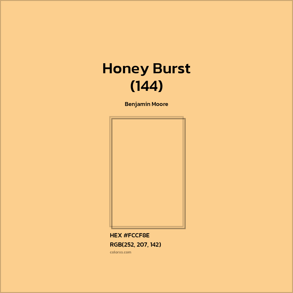HEX #FCCF8E Honey Burst (144) Paint Benjamin Moore - Color Code